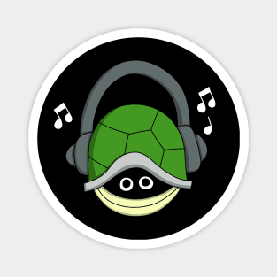 Turtle in Shell with Headphones Magnet